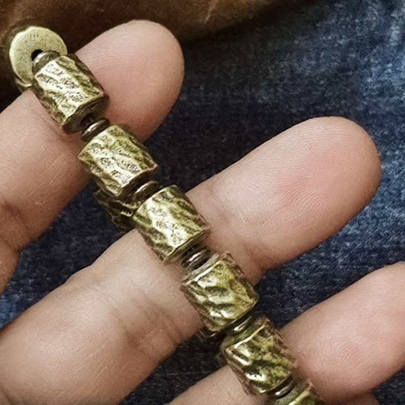 KarmaRipple's Bronze Meteorite Crater Pattern Fortune Bracelet p2