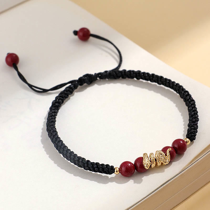 KarmaRipple's Cinnabar Handmade Year Of Snake String Protection Woven Bracelet p12