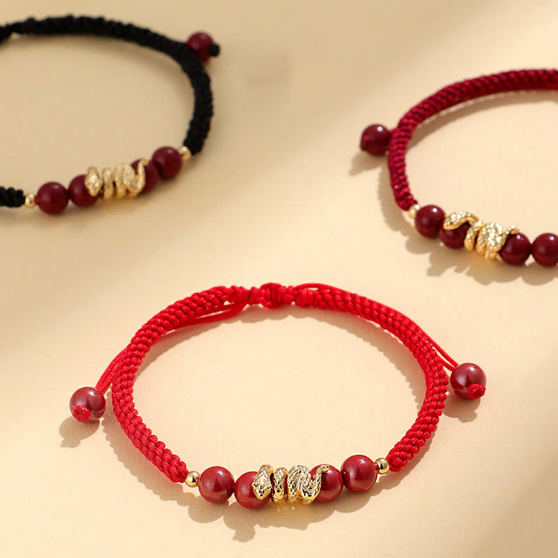 KarmaRipple's Cinnabar Handmade Year Of Snake String Protection Woven Bracelet p9