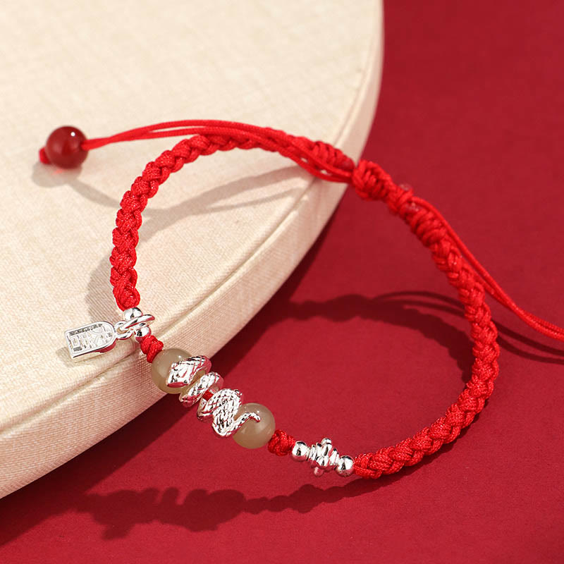 KarmaRipple's Hetian Jade Year of the Snake String Protection Woven Bracelet p8