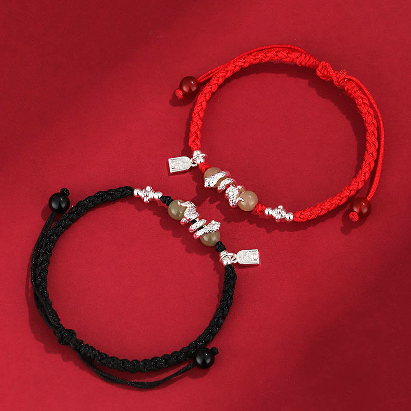 KarmaRipple's Hetian Jade Year of the Snake String Protection Woven Bracelet p12
