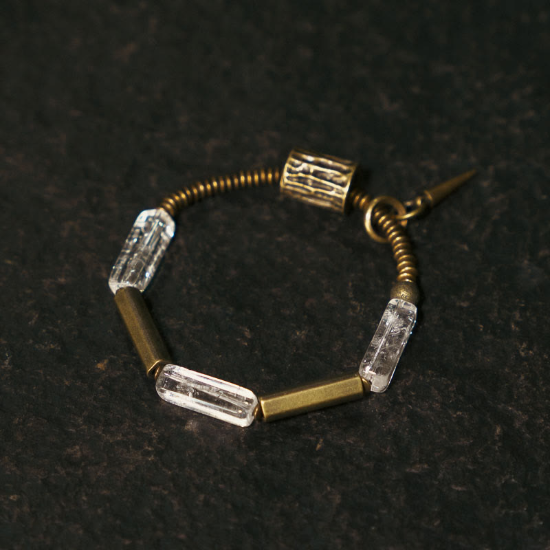KarmaRipple's Bronze Square Ivory Gemstone Fortune Bracelet p2