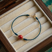 Bracelet de bénédiction en corde de cinabre fait main de KarmaRipple