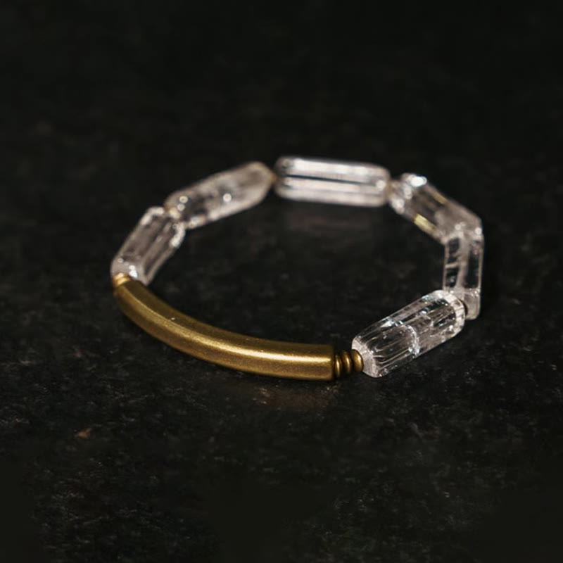 KarmaRipple's Square Ivory Gemstone Bronze Fortune Balancing Bracelet p2