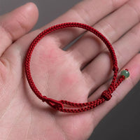 KarmaRipple's Red String Jade Connection Bracelet