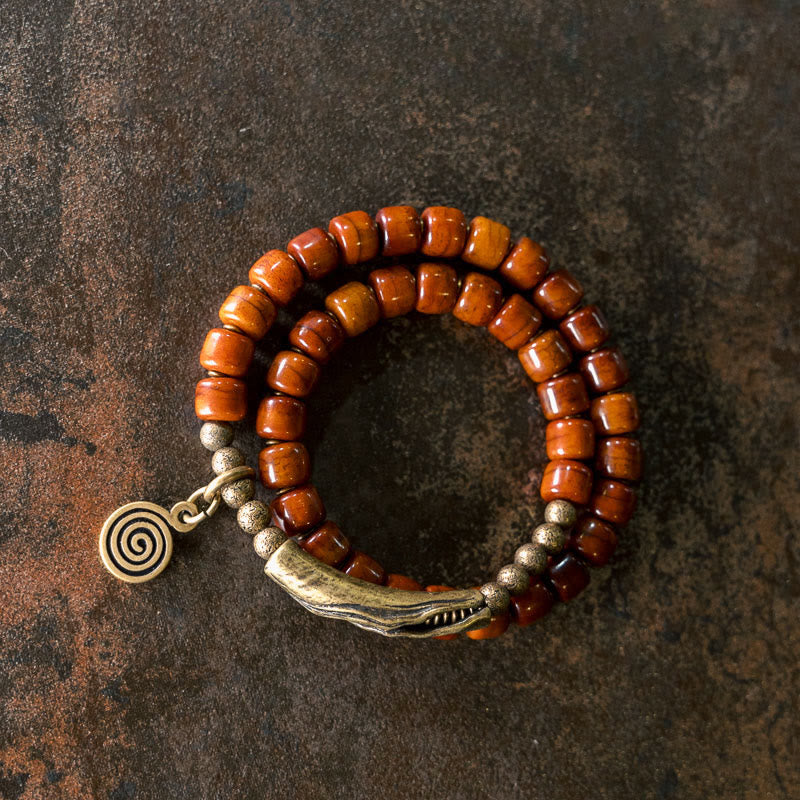 KarmaRipple's Yak Bone Bronze Double Wrap Balance Bracelet p2