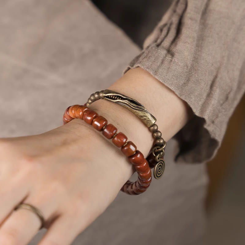 KarmaRipple's Yak Bone Bronze Double Wrap Balance Bracelet p10