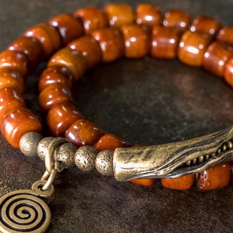 KarmaRipple's Yak Bone Bronze Double Wrap Balance Bracelet p5