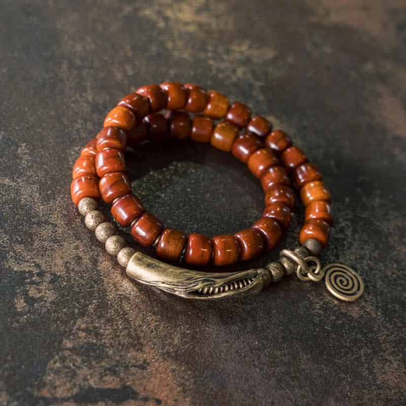 KarmaRipple's Yak Bone Bronze Double Wrap Balance Bracelet p3