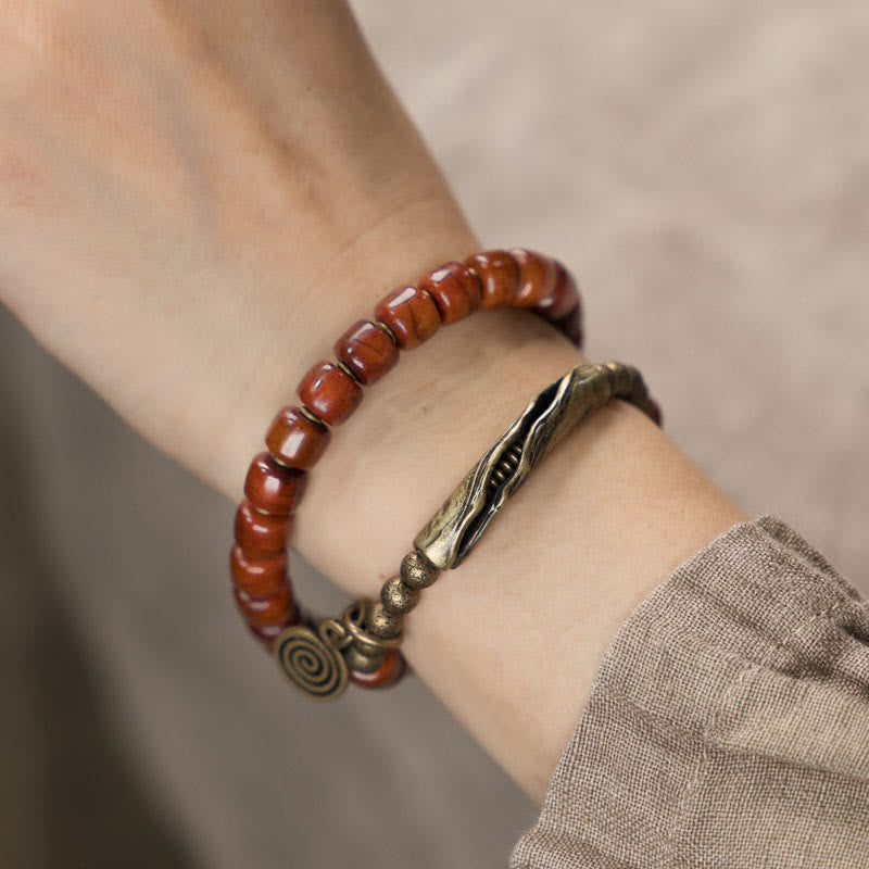 KarmaRipple's Yak Bone Bronze Double Wrap Balance Bracelet p9