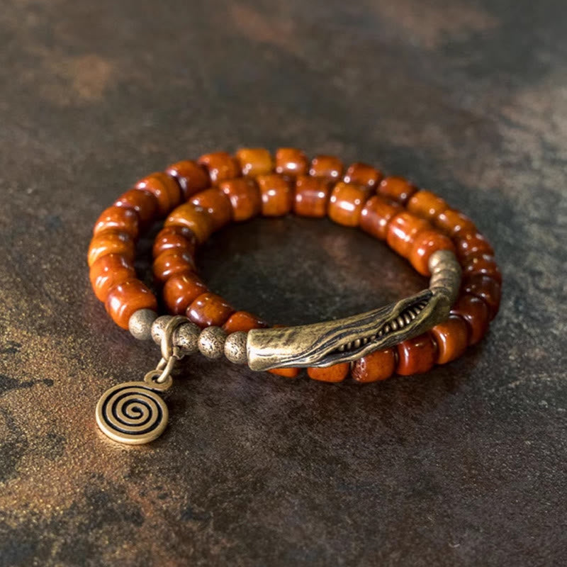 KarmaRipple's Yak Bone Bronze Double Wrap Balance Bracelet p4