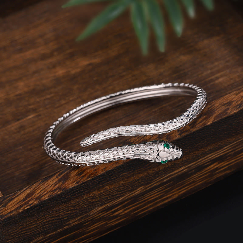 KarmaRipple's 999 Sterling Silver Snake Shape Year Of The Snake Blessing Bracelet p11