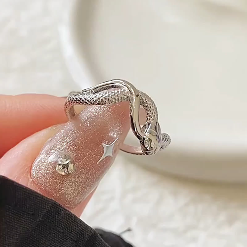 KarmaRipple's 925 Sterling Silver Year Of The Snake Calm Ring p4
