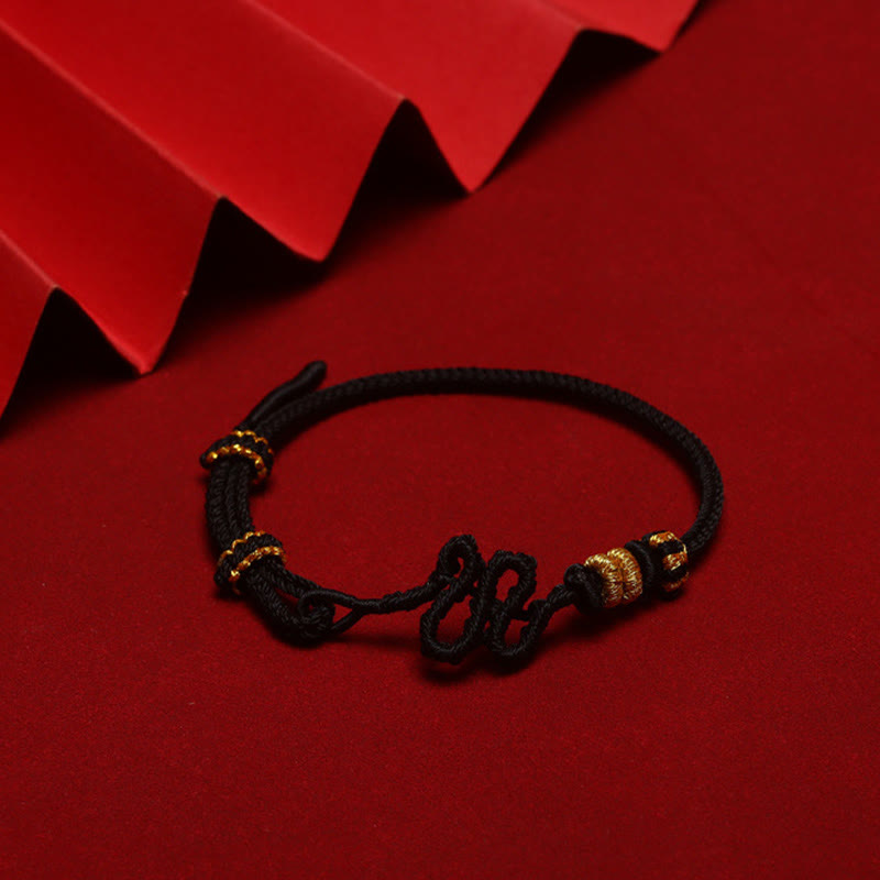 KarmaRipple's Red String Snake Weave Year Of The Snake Protection Woven Bracelet p3