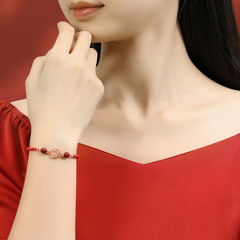 KarmaRipple's 925 Sterling Silver Hetian Jade Cinnabar Koi Fish Year Of Snake Red String Protection Woven Bracelet p4