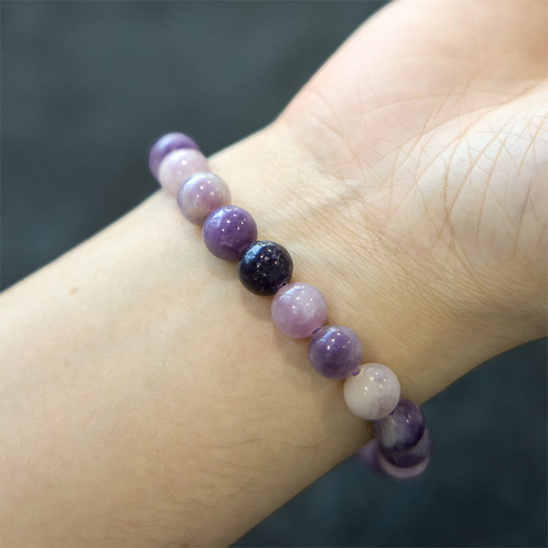 KarmaRipple's Purple Mica Stone'sitive Bracelet p4