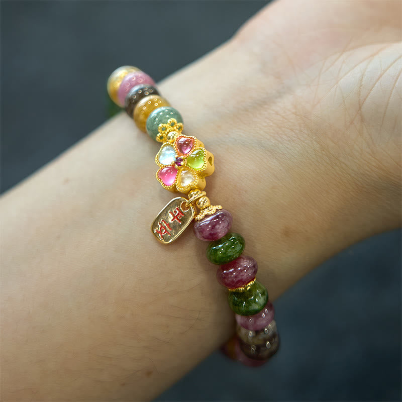 KarmaRipple's Tourmaline Jade Safe And Well Love Bracelet p5