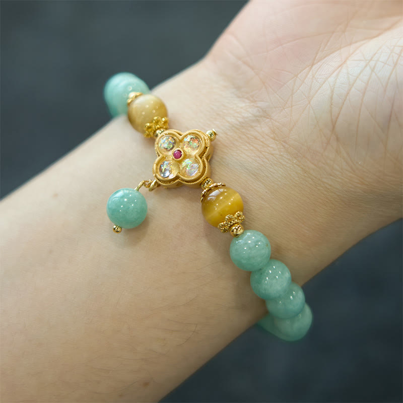 KarmaRipple's Jade Yellow Tiger Eye Prosperity Bracelet p7