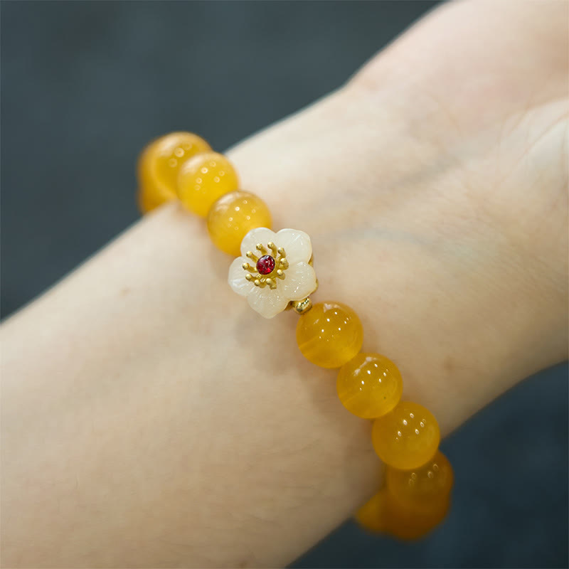 KarmaRipple's Cat's Eye Chrysoberyl Flower Love Bracelet p23
