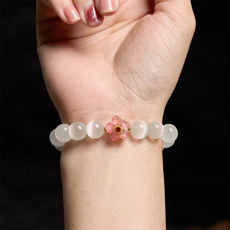 KarmaRipple's Cat's Eye Chrysoberyl Flower Love Bracelet p11