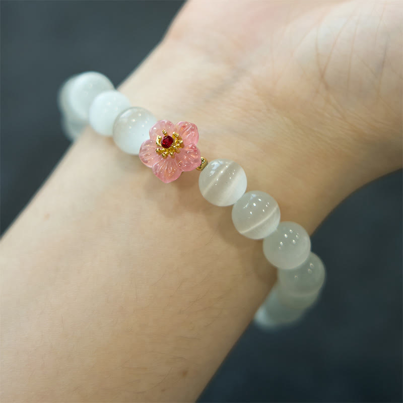 KarmaRipple's Cat's Eye Chrysoberyl Flower Love Bracelet p10