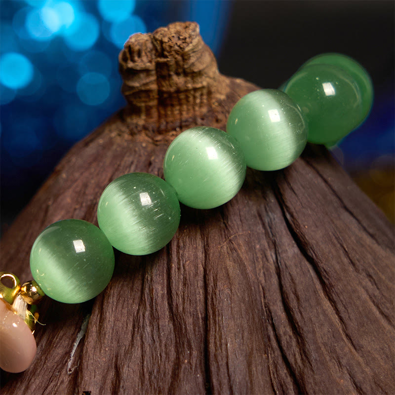 KarmaRipple's Cat's Eye Chrysoberyl Flower Love Bracelet p16
