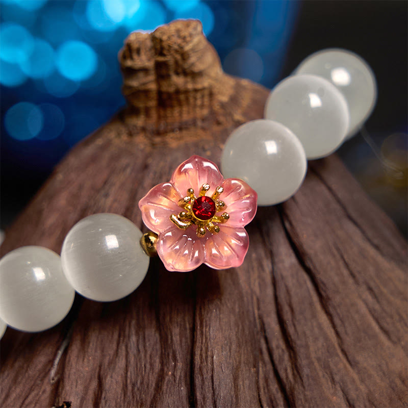 KarmaRipple's Cat's Eye Chrysoberyl Flower Love Bracelet p8