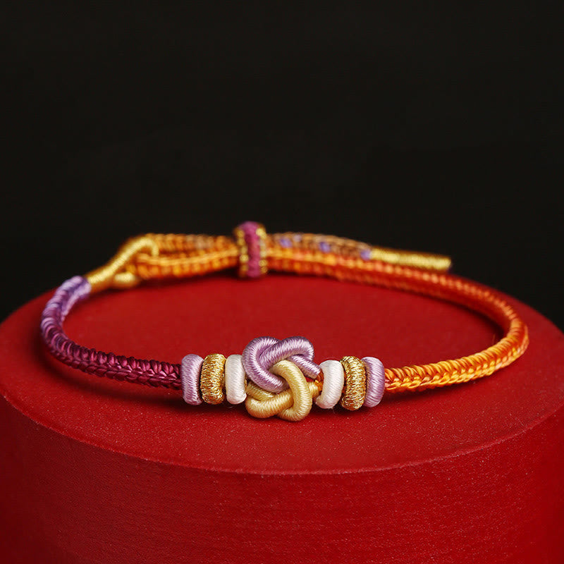 KarmaRipple's Colorful String Heart Weave Protection Woven Bracelet p1