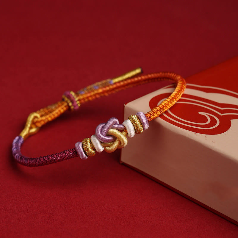 KarmaRipple's Colorful String Heart Weave Protection Woven Bracelet p3