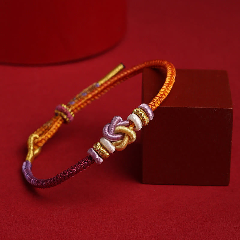 KarmaRipple's Colorful String Heart Weave Protection Woven Bracelet p2