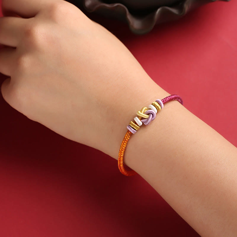 KarmaRipple's Colorful String Heart Weave Protection Woven Bracelet p7
