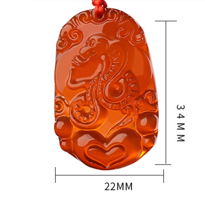 KarmaRipple's Chinese Zodiac Red Agate Fortune Pendant Necklace p18
