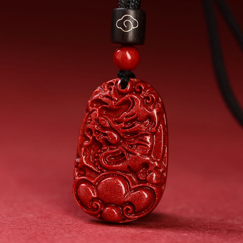 KarmaRipple's Chinese Zodiac Black Rope Cinnabar Calm Pendant Necklace p6