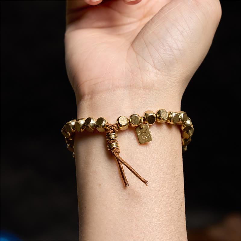 KarmaRipple's Bronze String Good Fortune Self Care Bracelet p9