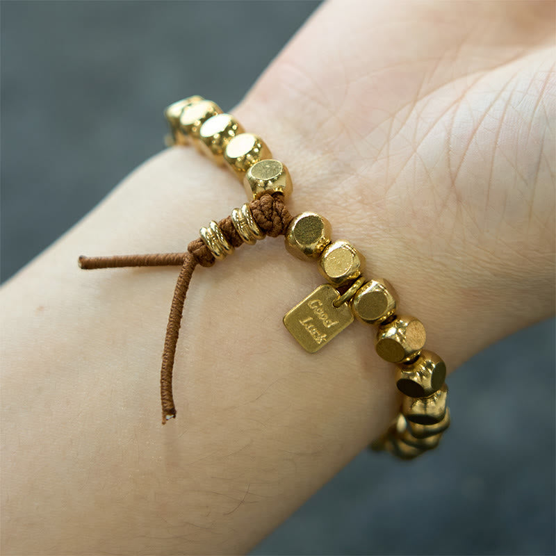 KarmaRipple's Bronze String Good Fortune Self Care Bracelet p7