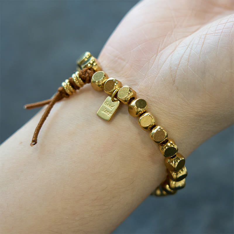 KarmaRipple's Bronze String Good Fortune Self Care Bracelet p8
