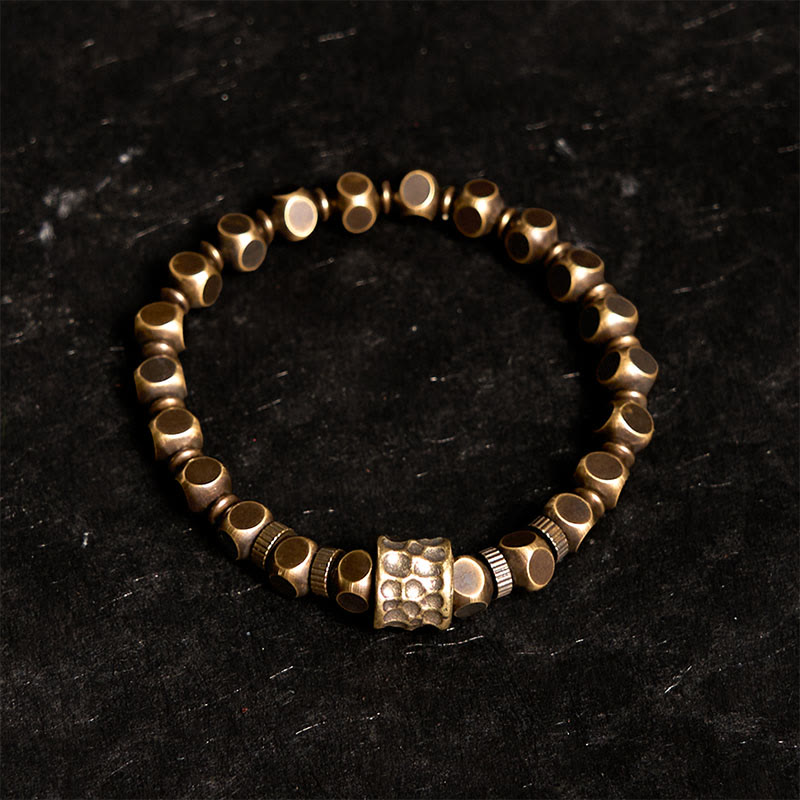 KarmaRipple's Bronze Meteorite Pattern Balance Bracelet p2