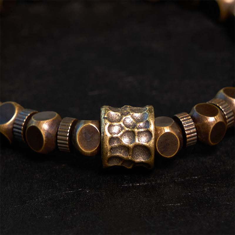 KarmaRipple's Bronze Meteorite Pattern Balance Bracelet p3