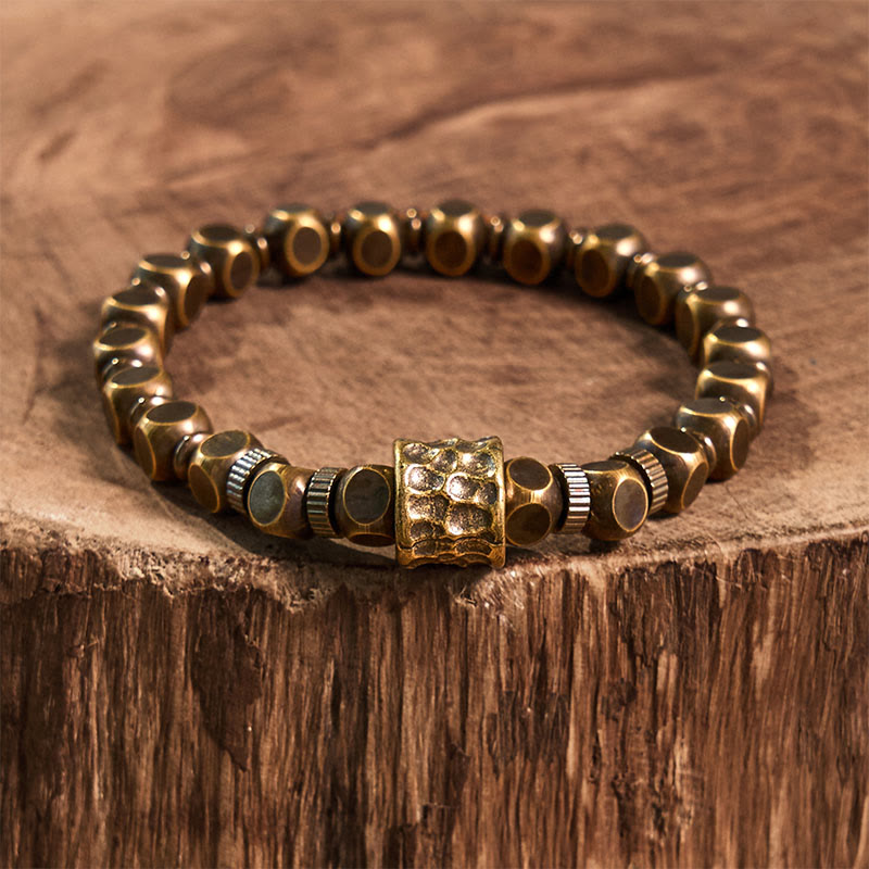 KarmaRipple's Bronze Meteorite Pattern Balance Bracelet p11
