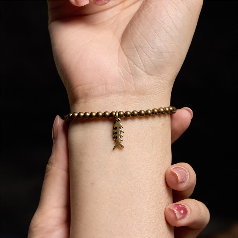 KarmaRipple's Bronze Fish Bone Balancing Bracelet p7