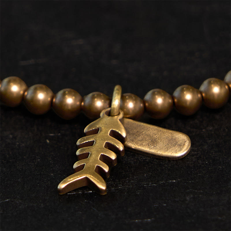 KarmaRipple's Bronze Fish Bone Balancing Bracelet p3