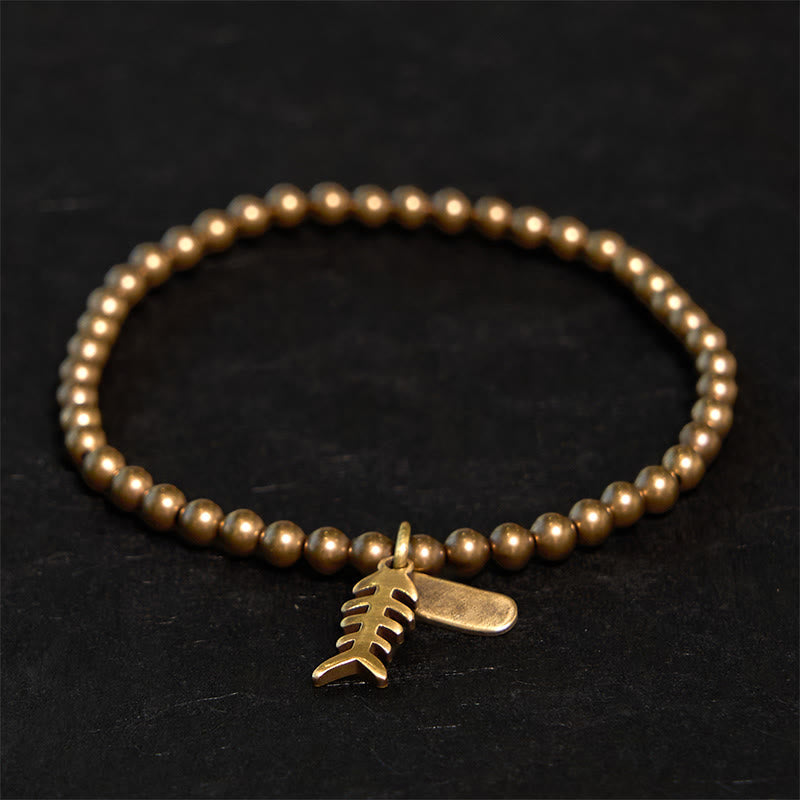 KarmaRipple's Bronze Fish Bone Balancing Bracelet p1
