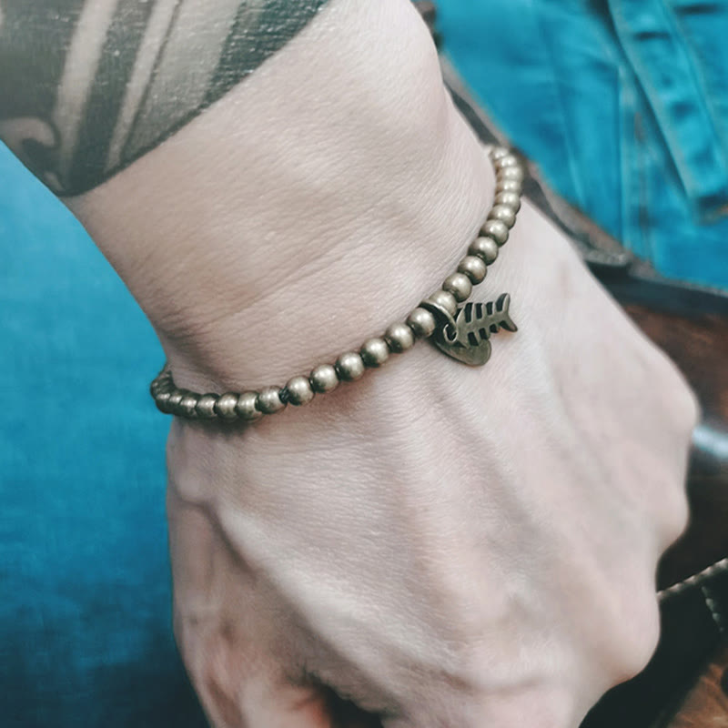 KarmaRipple's Bronze Fish Bone Balancing Bracelet p4