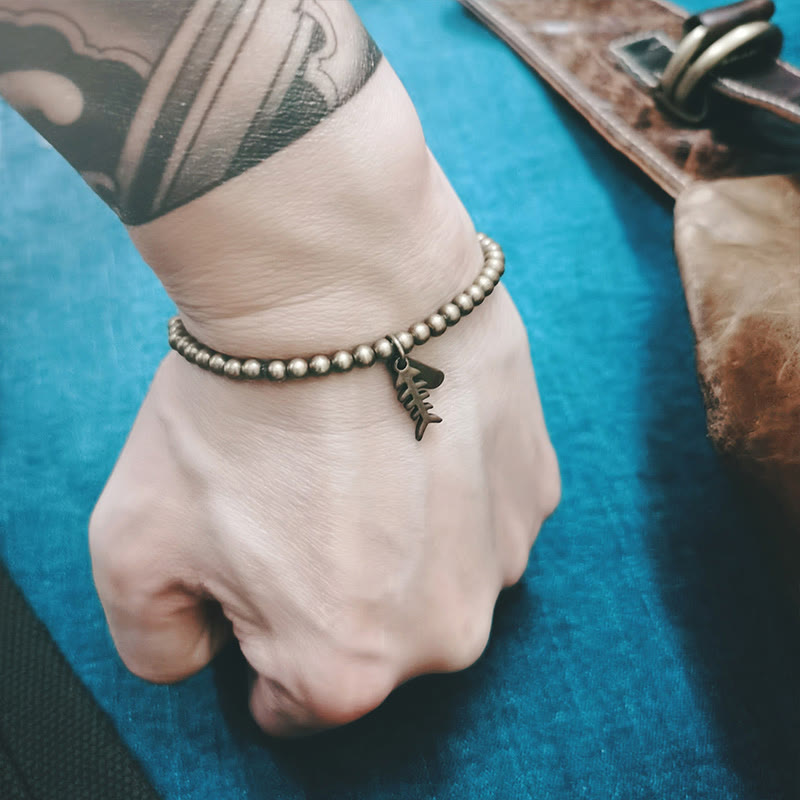 KarmaRipple's Bronze Fish Bone Balancing Bracelet p5