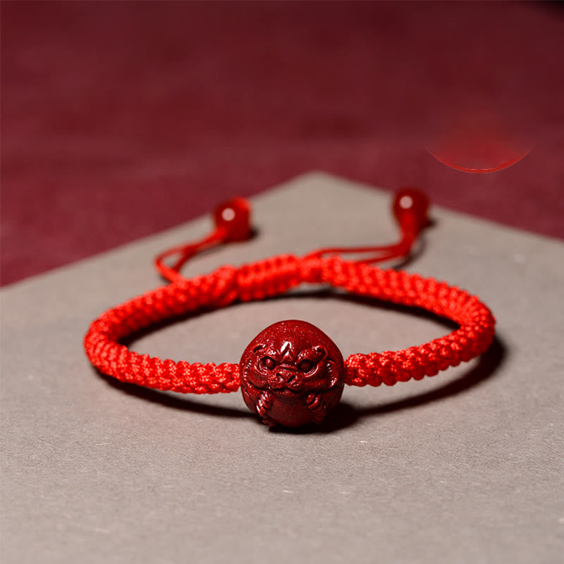 KarmaRipple's Chinese Zodiac Red String Cinnabar Blessing Bracelet p23