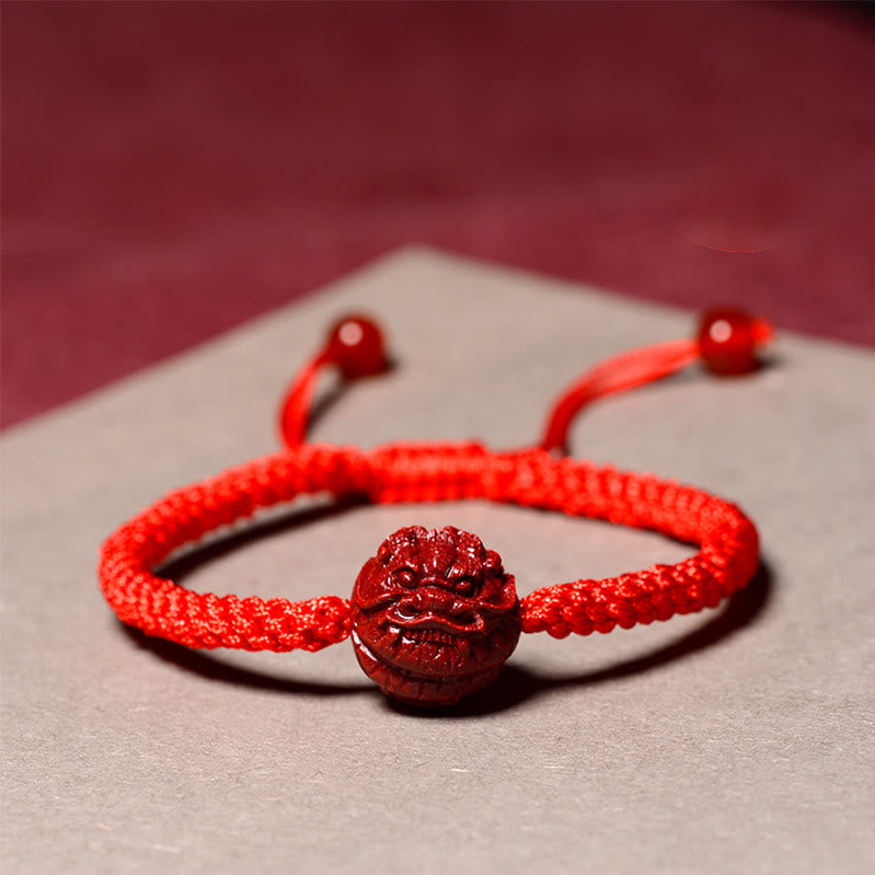 KarmaRipple's Chinese Zodiac Red String Cinnabar Blessing Bracelet p25
