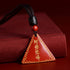 Orange-Red Cinnabar Gilded / Brown Rope