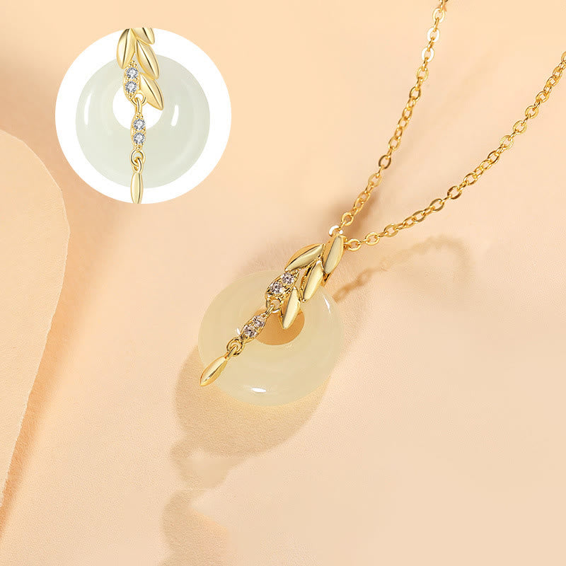 KarmaRipple's Hetian Jade 925 Sterling Silver Wheat Fortune Pendant Necklace p3