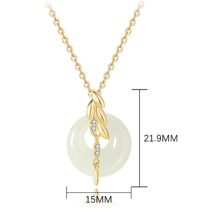 KarmaRipple's Hetian Jade 925 Sterling Silver Wheat Fortune Pendant Necklace p8