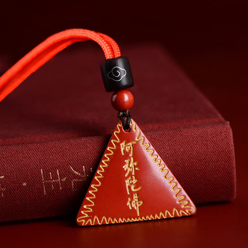 KarmaRipple's Cinnabar Amitabha Calm Pendant Necklace p18